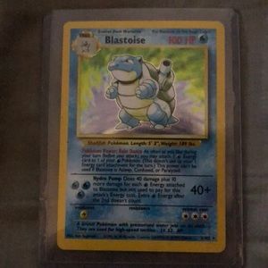 Base set Blastoise holo Pokemon card
